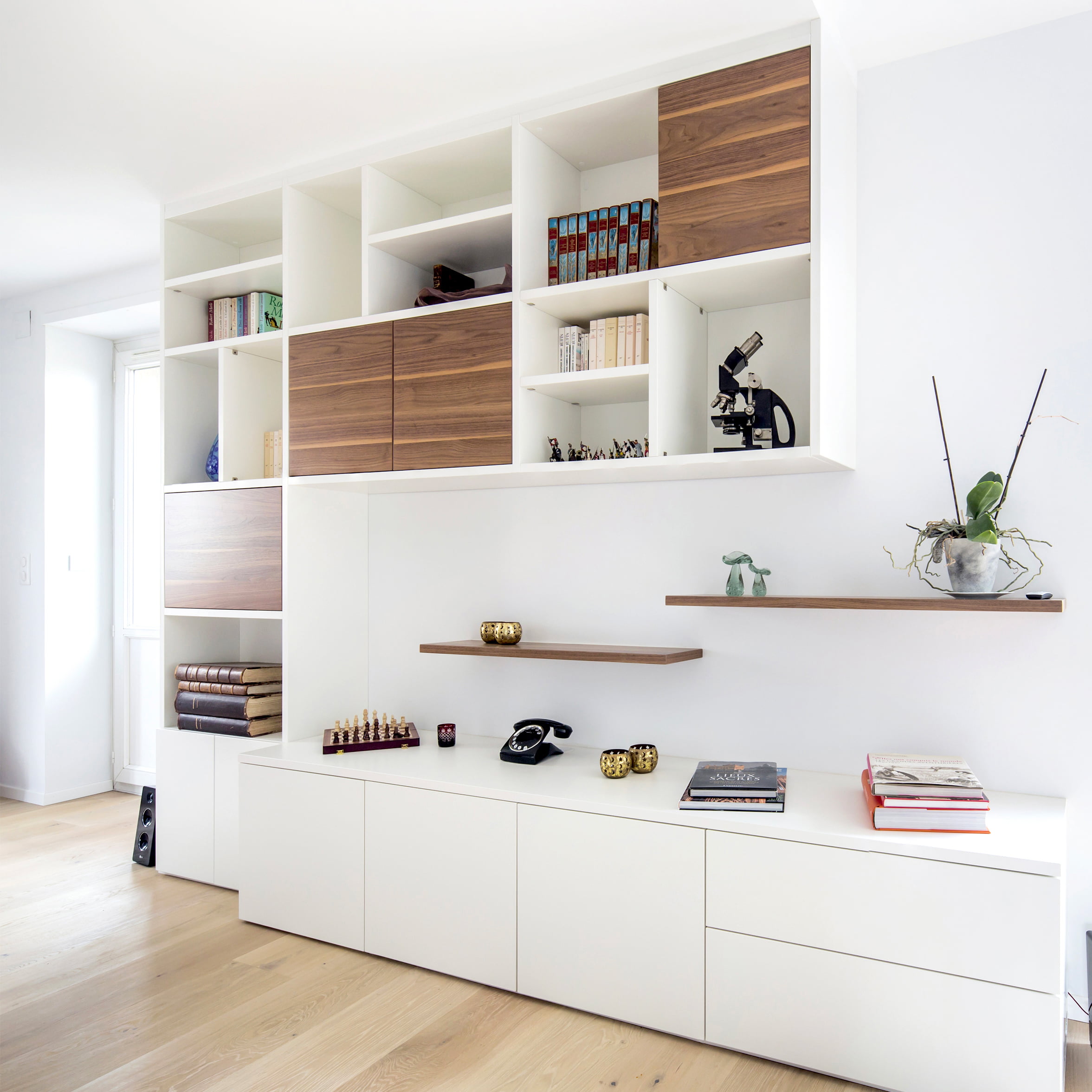 Bibliotheque Lenny Carre - meubles sur mesure