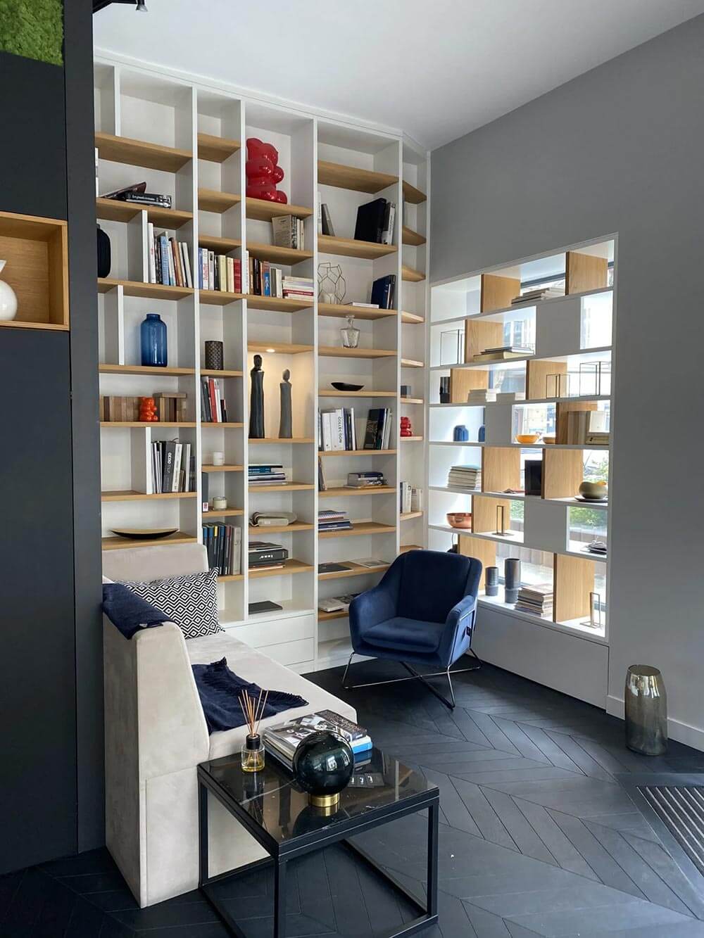 Showroom Behome Interiors à Strasbourg, Architecte d'intérieur, bibliothèque