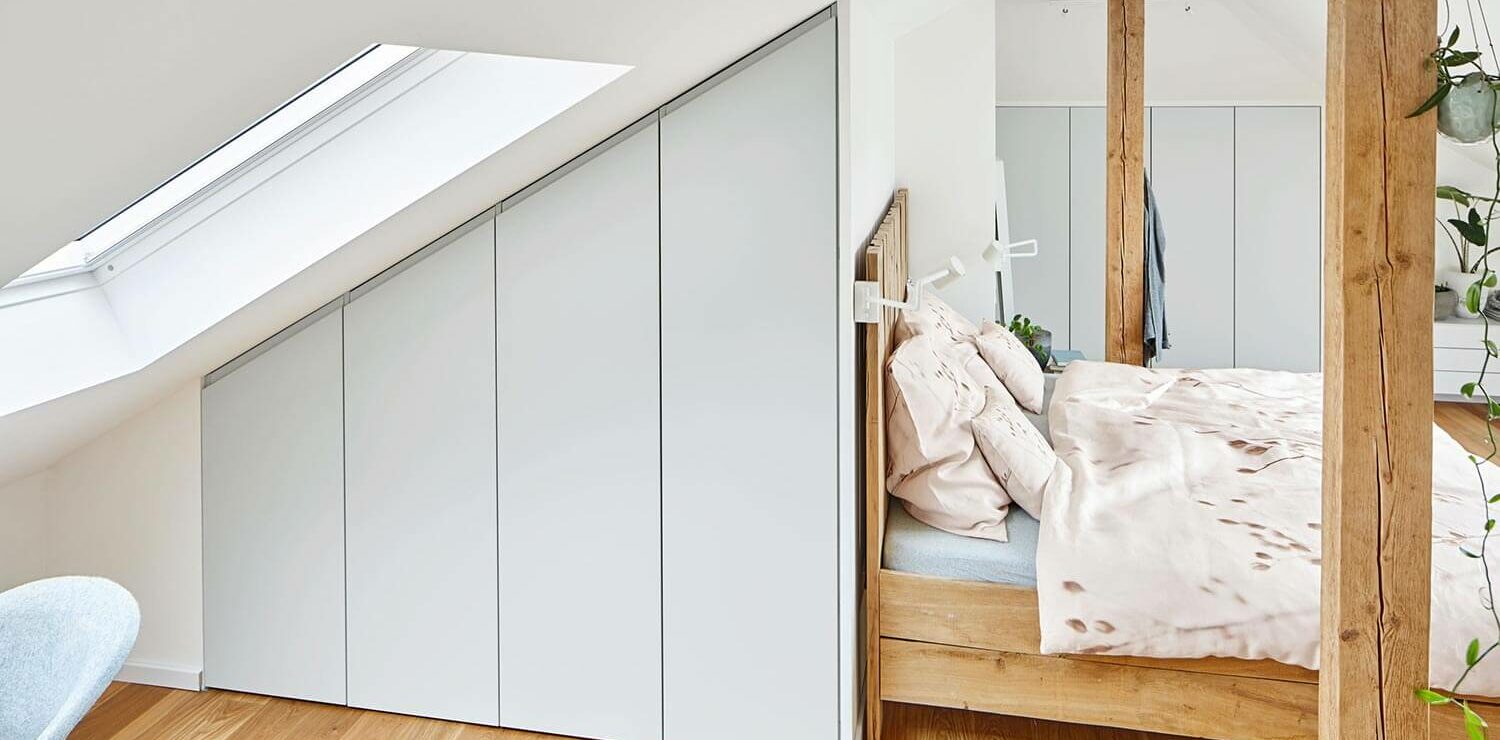 Aménagement d'un dressing de chambre mansardée