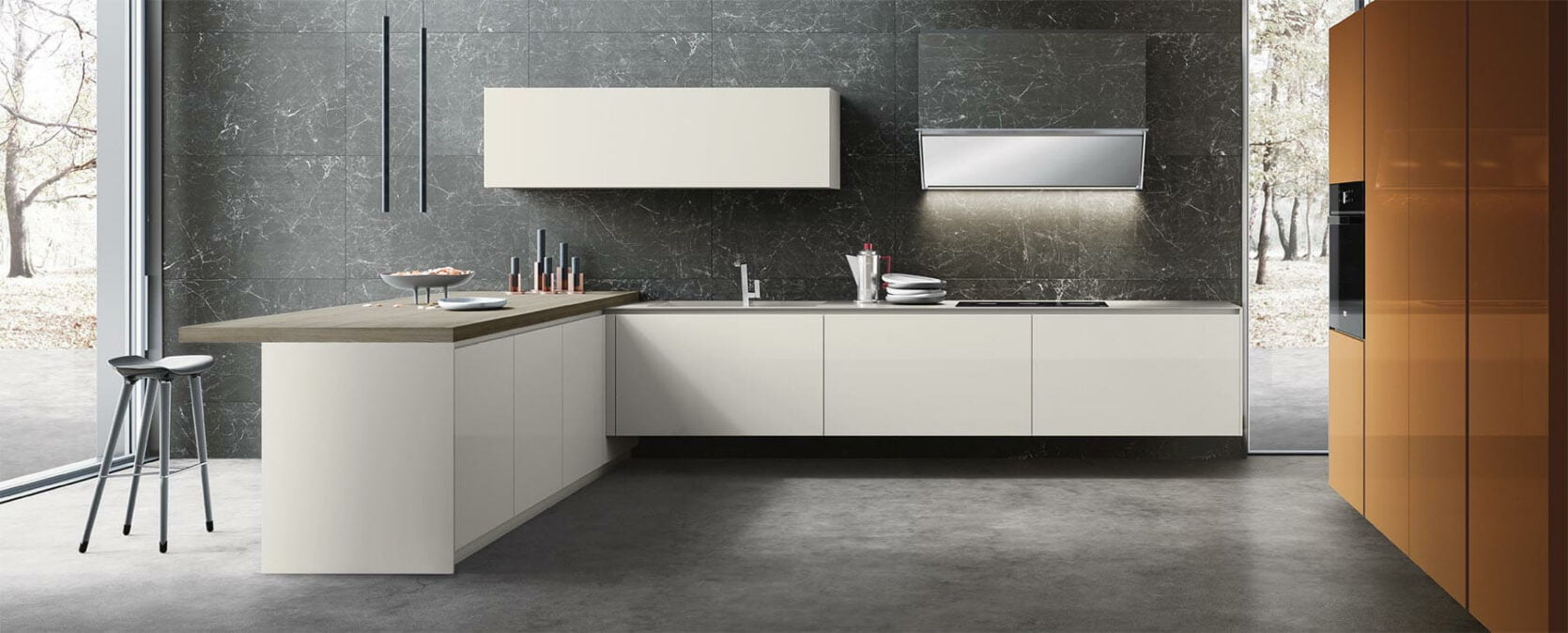 Cuisine ouverte italienne design