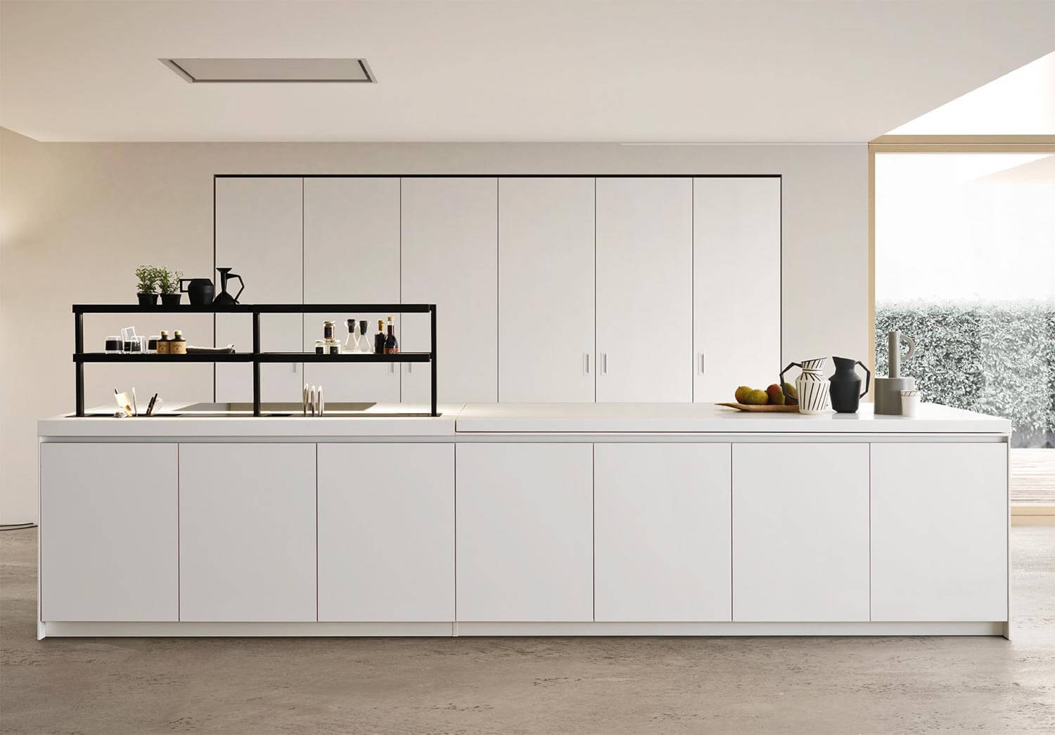 Cuisine italienne sur mesure mobilier blanc
