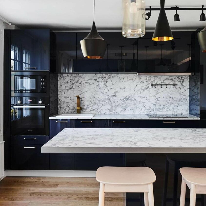 Cuisine ouverte sur mesure par Behome Interiors