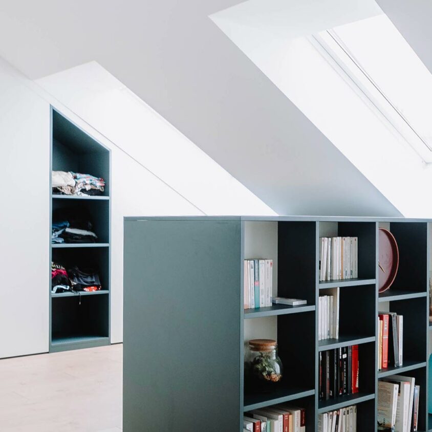 amenagement sous pente placard meuble bas - meubles sur mesure