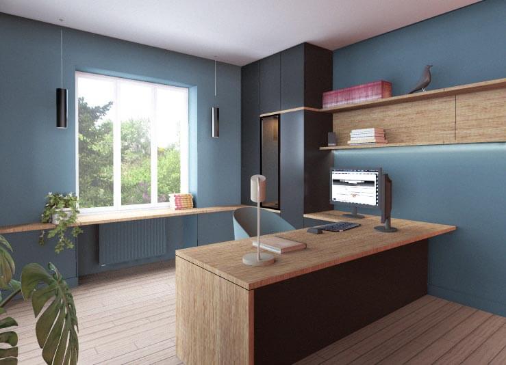 Pièce Bureau aménagée sur mesure