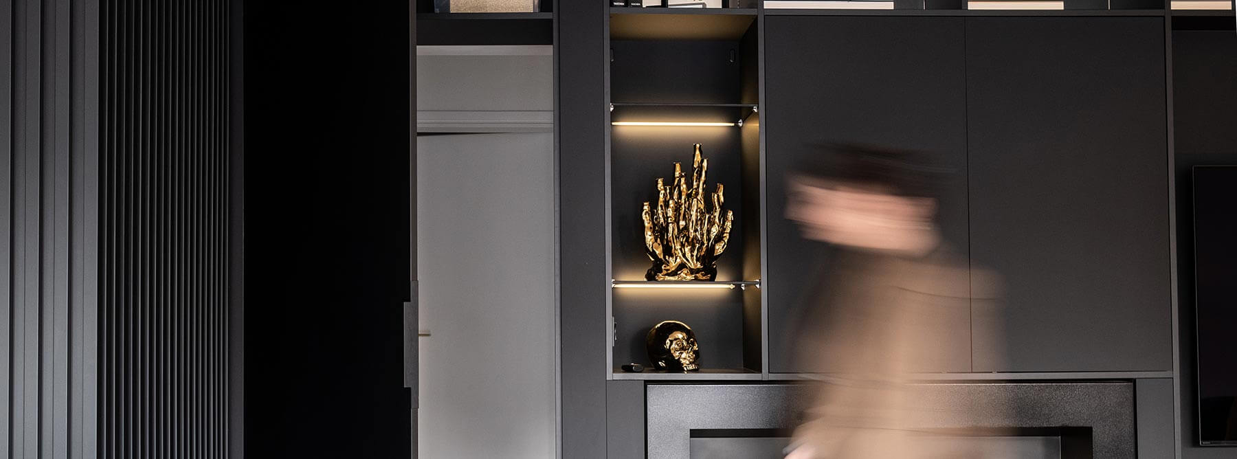 Placard noir ultra design sur mesure