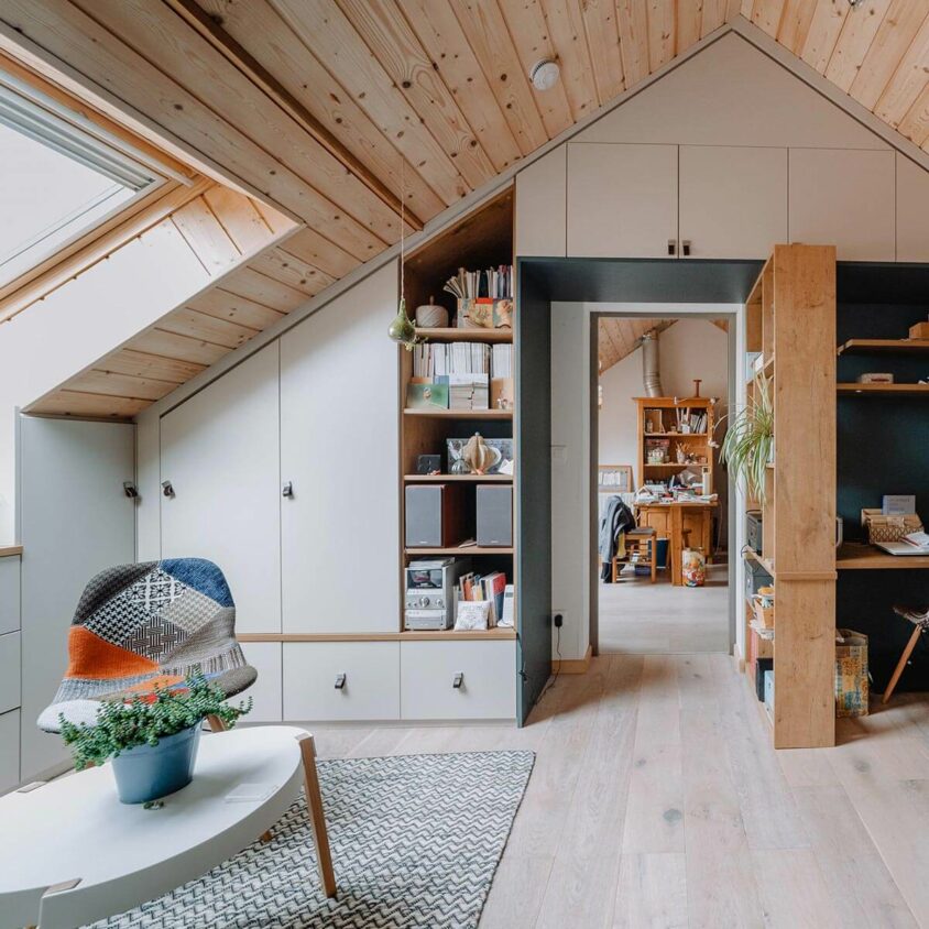 Placard sous-pente sur mesure deux pentes placards