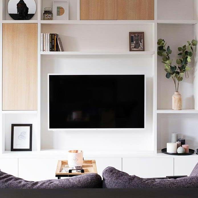 Meuble TV télévision sur mesure mural